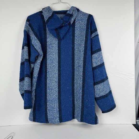 VTG Mexican Drug Rug Blanket Dead Head Surf Hippie 80s 90s Hoodie Jacket - Picture 5 of 5